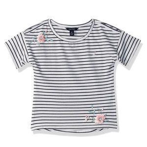 NAUTICA Stripes & Floral S/S Cold Shoulder Tee